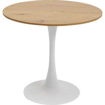 Table Schickeria aspect chêne blanc ronde années 80