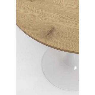 KARE Design Table Schickeria aspect chêne blanc ronde années 80  