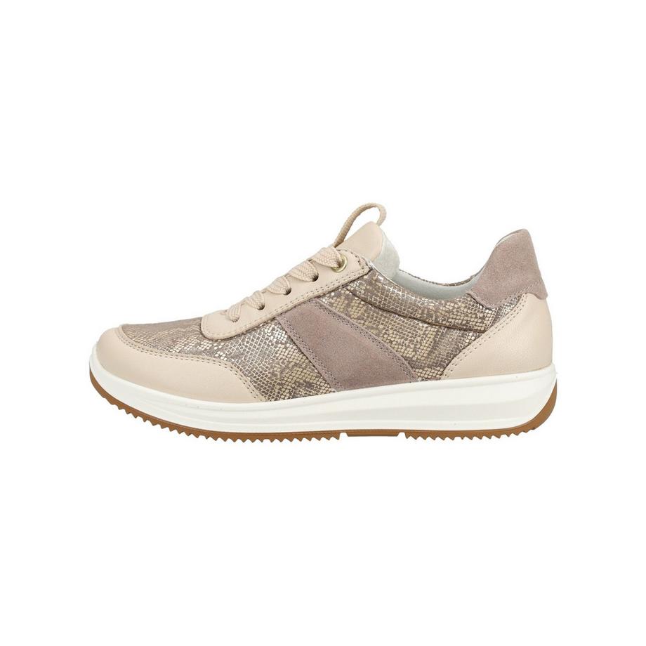 ara Sneaker bianca con stampa serpente argento  