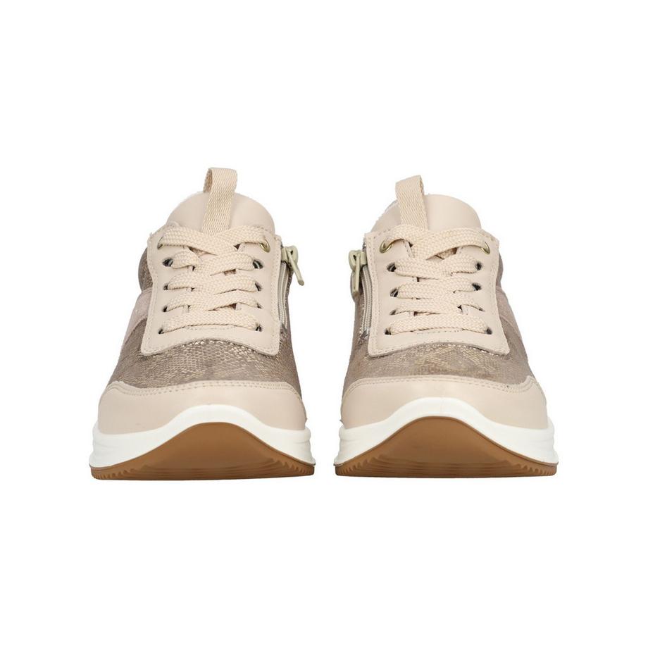 ara Sneaker bianca con stampa serpente argento  