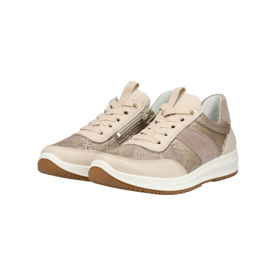ara Sneaker bianca con stampa serpente argento  