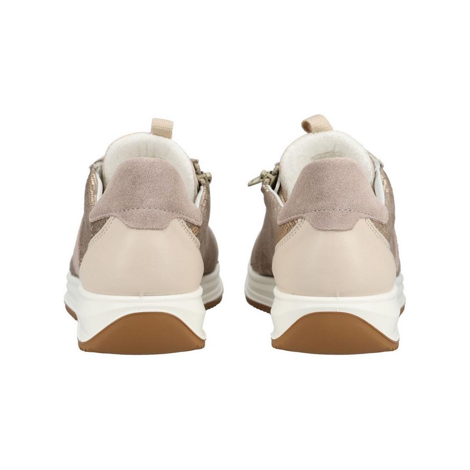 ara Sneaker bianca con stampa serpente argento  