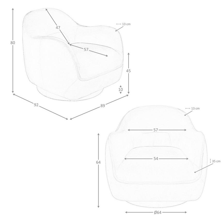 ANGEL CERDA Poltrona girevole dal design moderno  