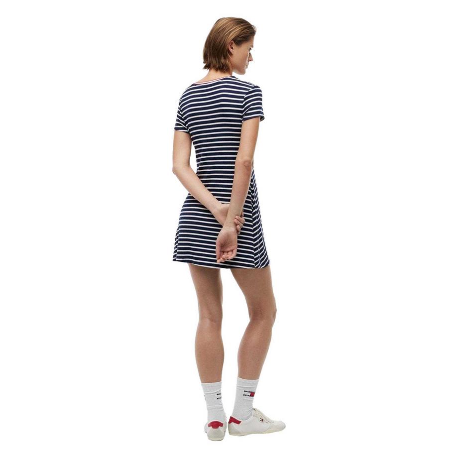 TOMMY JEANS Kleid Mit Ausgestelltem Rock  