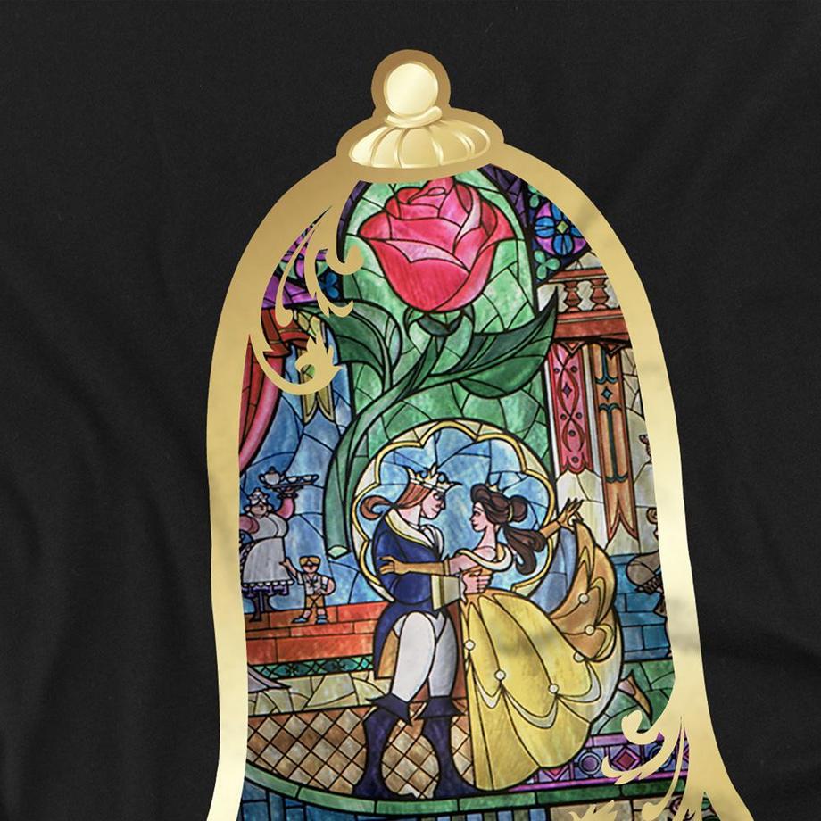 Beauty And The Beast Beauty and the Beast T-Shirt Maniche Lunghe Vetro Colorato  