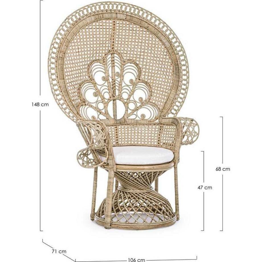 mutoni Sessel Peacock natur  