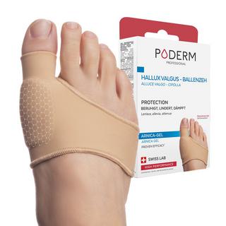 PODERM  Hallux Valgus Arnika-Gel-Schutz - Einheitsgröße - Von Podologen empfohlen - 100 % natürlich und vegan - Swiss Made 