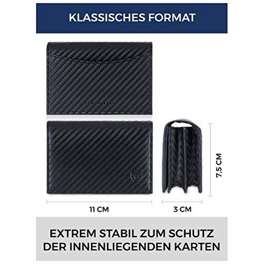 Only-bags.store Porta Biglietti da Visita Effetto Carbonio Protezione RFID  