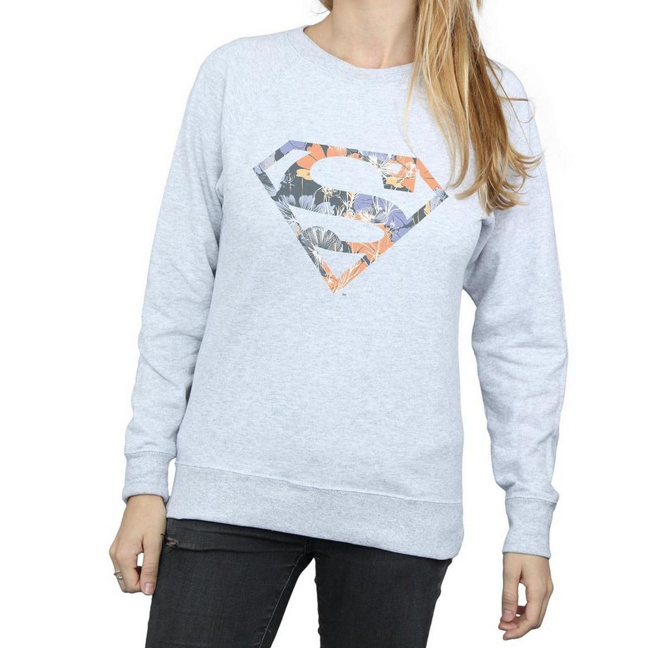 DC COMICS Superman Floral Logo Sweatshirt  