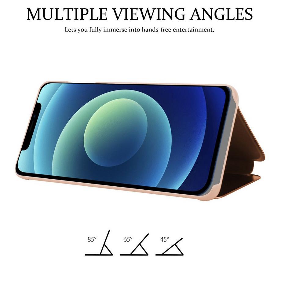 Cadorabo  Hülle für Apple iPhone 12  12 PRO Spiegel Standfunktion 360 Grad Schutz 