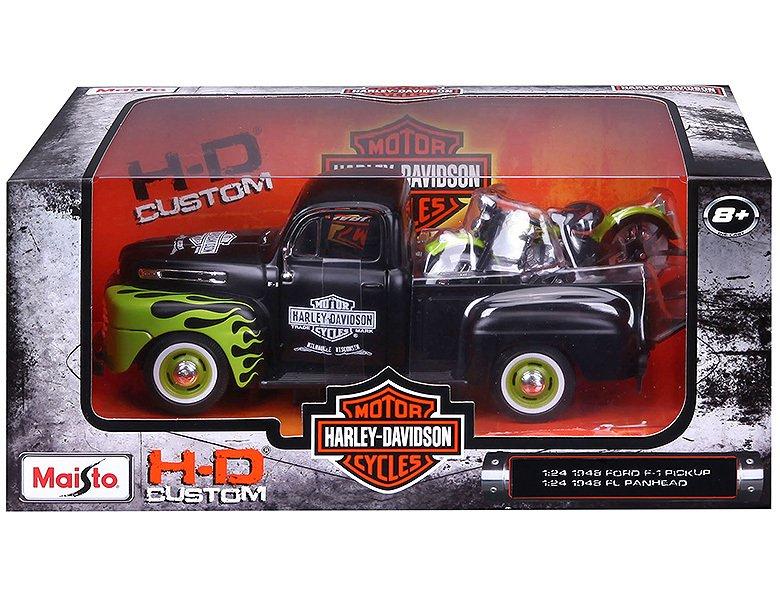 Maisto  1:24 Ford F-1 Pick-Up 1948 Harley Davison 