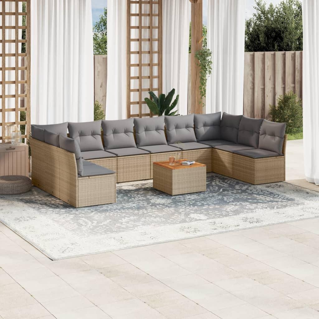 VidaXL set divano da giardino Polirattan  