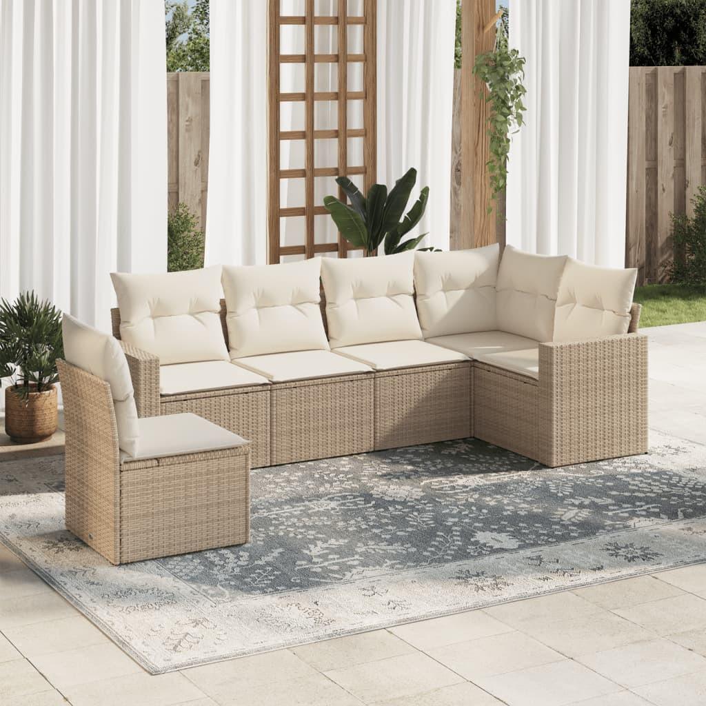 VidaXL set divano da giardino Polirattan  