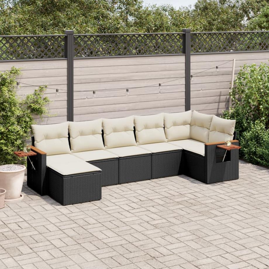 VidaXL Ensemble de canapés de jardin rotin synthétique  
