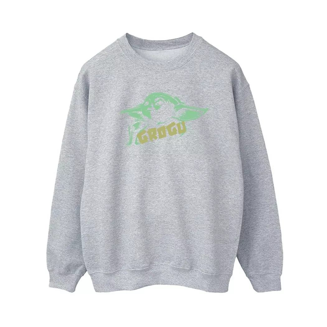 STAR WARS - The Mandalorian The Child Sweatshirt, per donna, Grigio, Größe XL