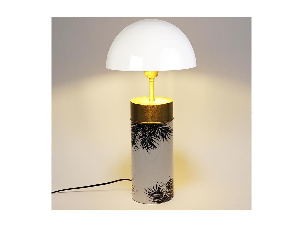 OZAIA Lampe de chevet champignon style art déco AGARIC fer doré  