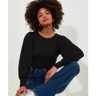 Joe Browns  Jersey-Top mit Polka-Dot-Muster 