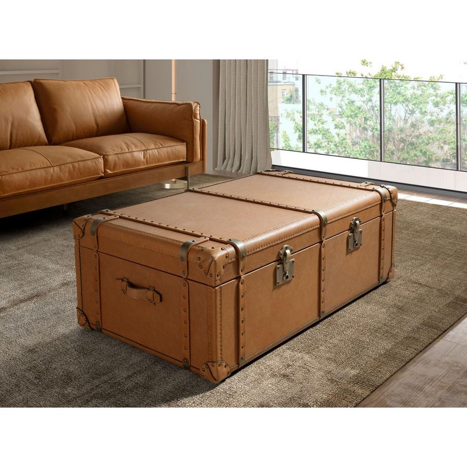 ANGEL CERDA  Brauner Lederkoffer 