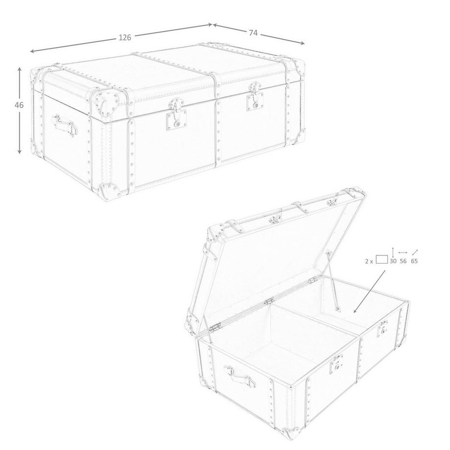 ANGEL CERDA  Brauner Lederkoffer 