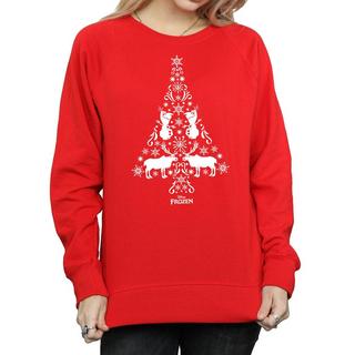 Disney Frozen Albero di Natale Slim Fit Felpa  