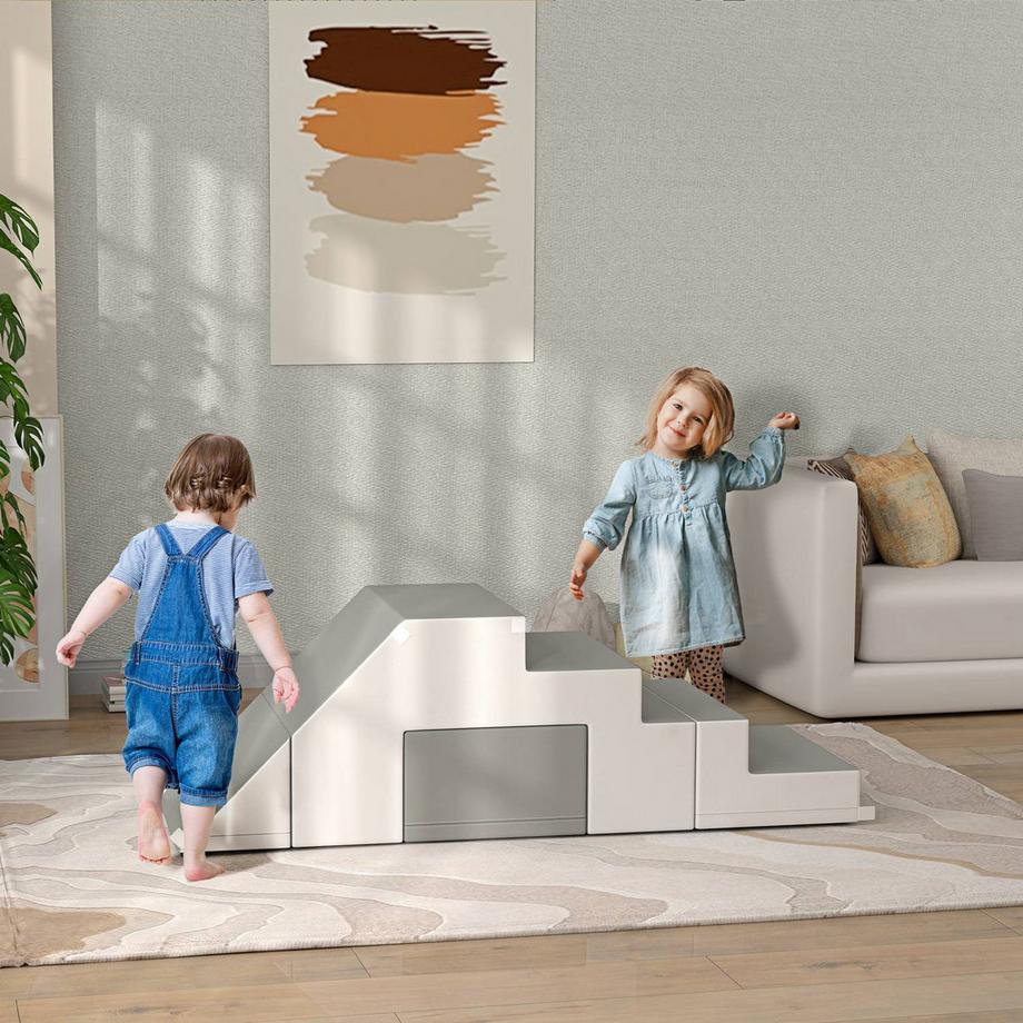 Northio  Softbausteine 2er-Set Schaumstoff Bausteine Riesenbausteine Bauklötze Bauspielzeug für Kinder 1-3 Jahre alt Kunstleder EPE 