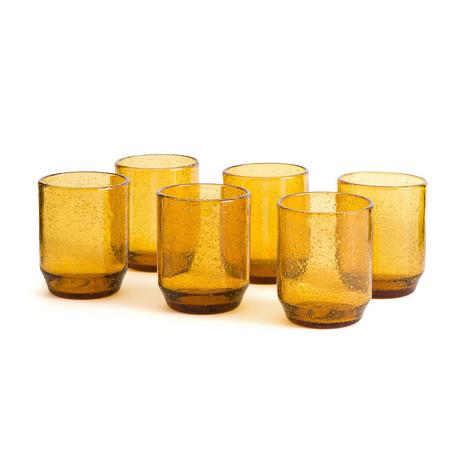 La Redoute Intérieurs  Lot de 6 gobelets en verre bullé 