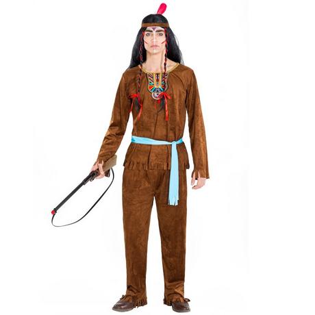 Tectake  Costume pour homme indien Apache Bison Puissant 