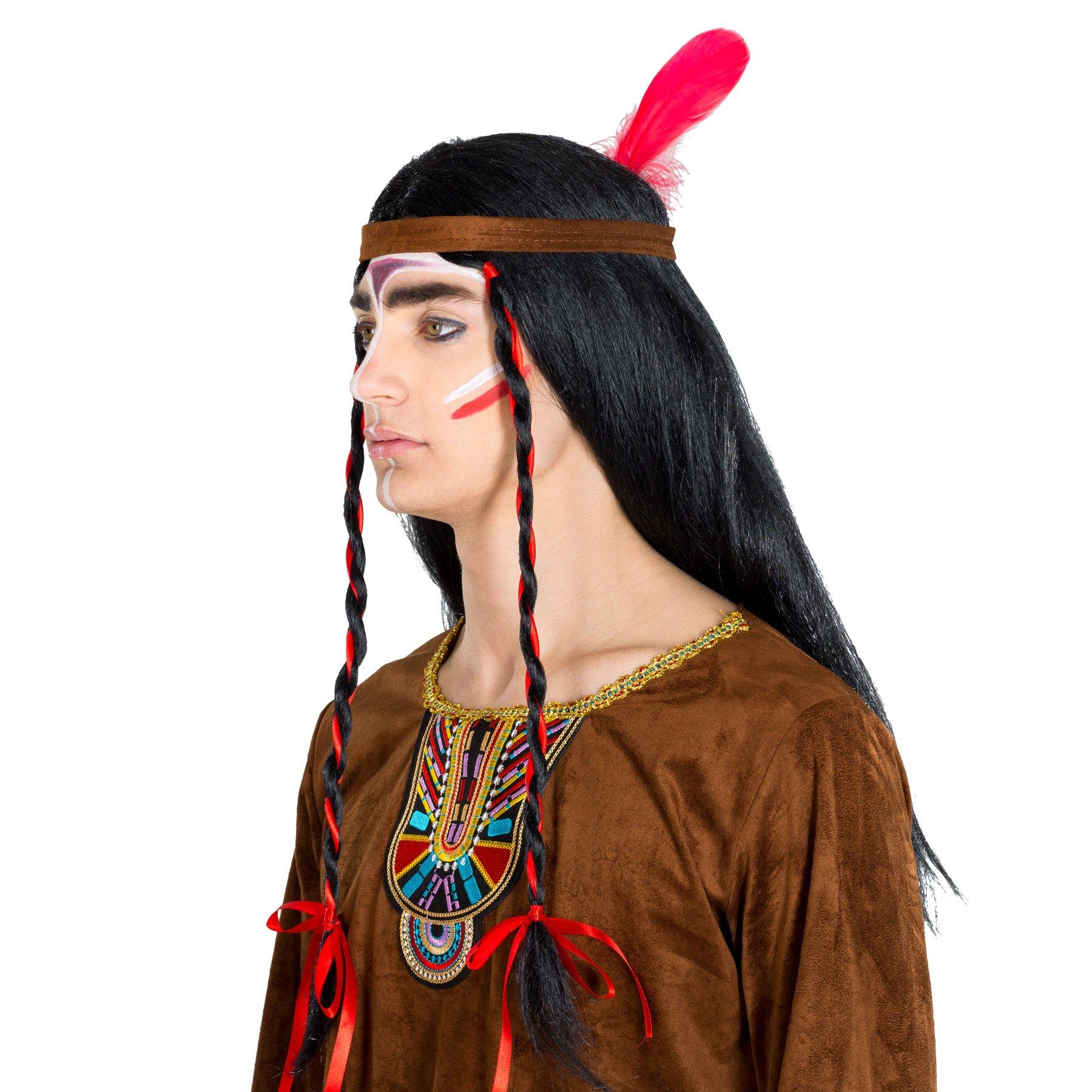 Tectake  Costume da uomo - Indiano apache Grande Bisonte 