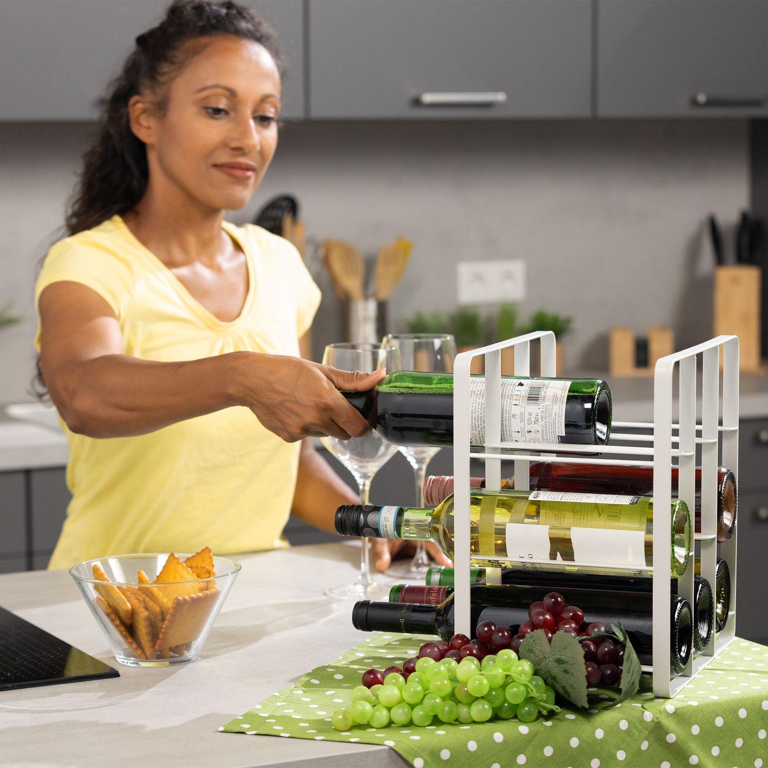 Northio Casier à vin en métal pour 9 bouteilles  