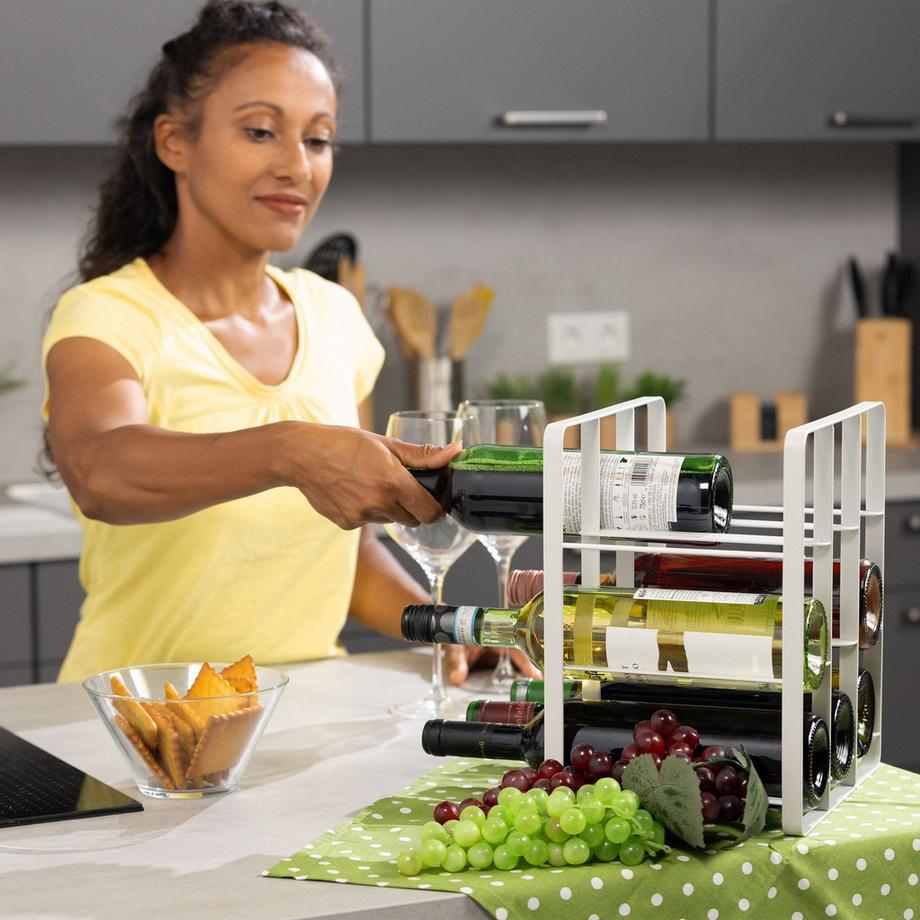 Northio Casier à vin en métal pour 9 bouteilles  