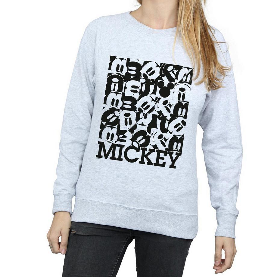 Disney Mickey Mouse Visages Imprimé Carreaux Sweatshirt  