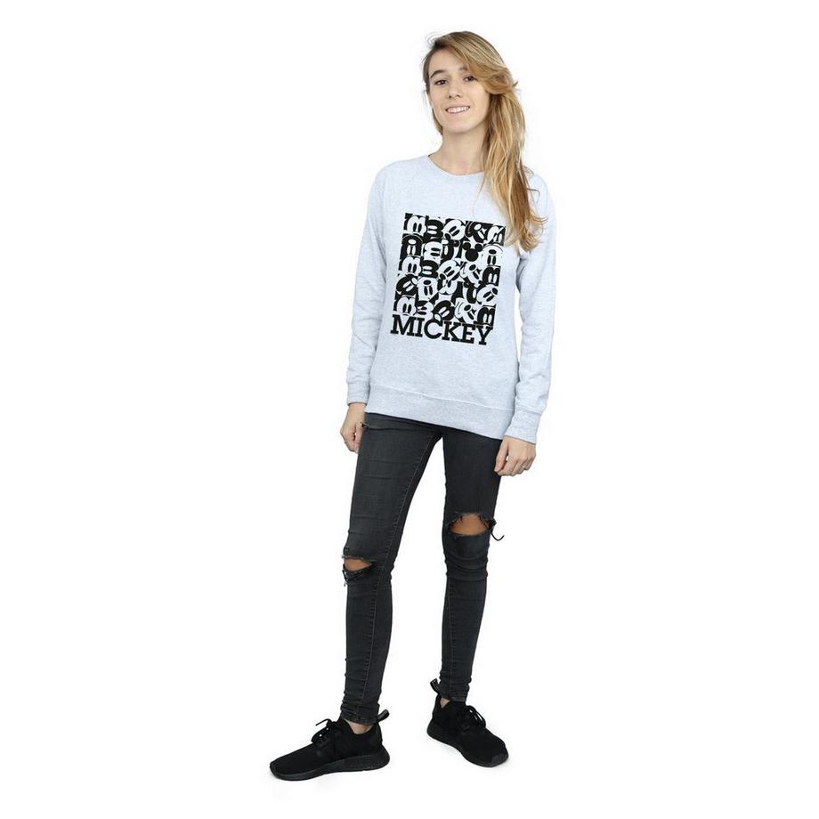 Disney Mickey Mouse Visages Imprimé Carreaux Sweatshirt  