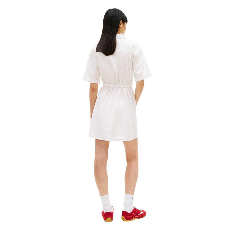 TOMMY JEANS Hemdblusenkleid mit Kordelzug  