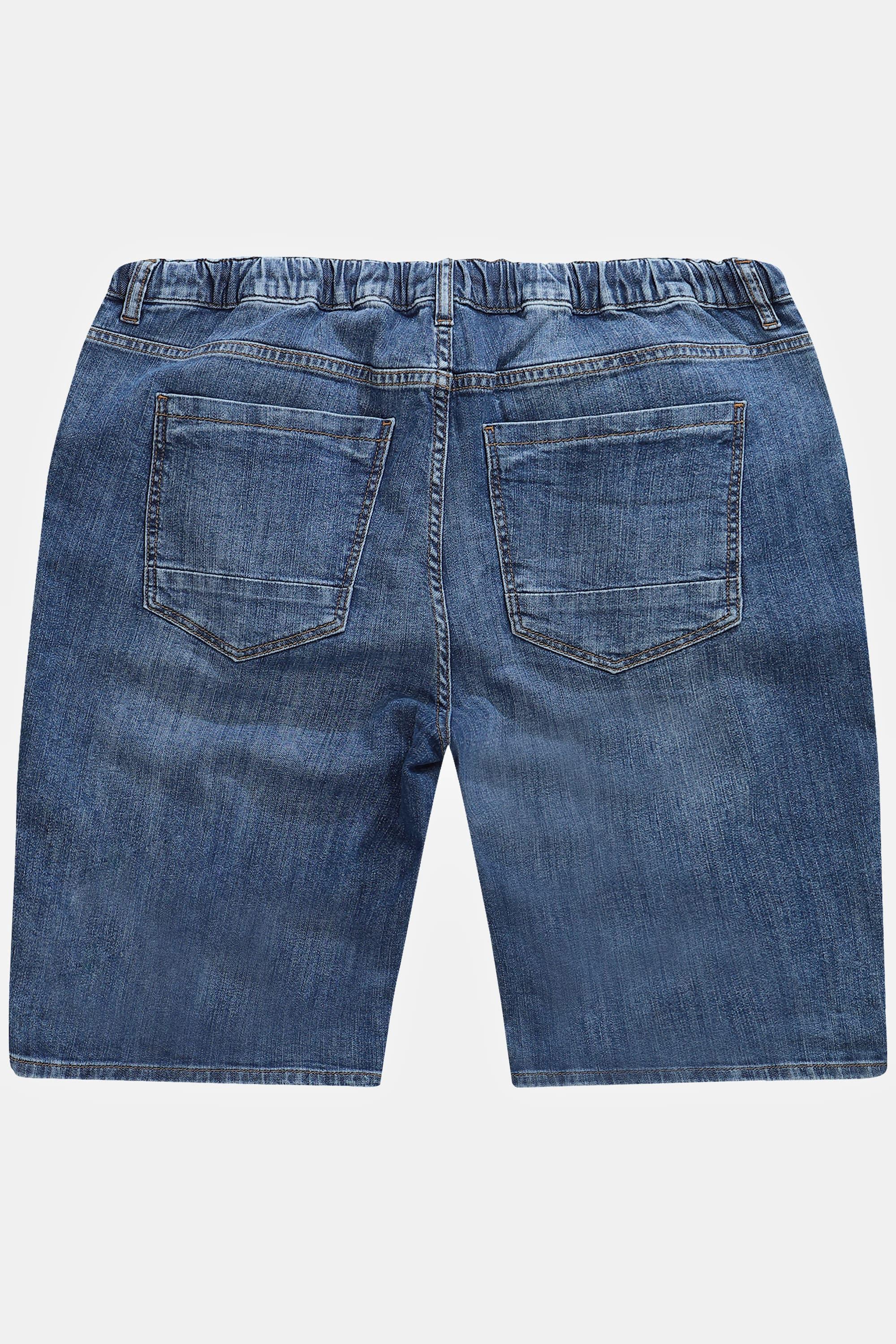 JP1880  Bermuda à enfiler JP1880 en tissu Lightweight. Coupe Modern Straight Fit bleu jean 