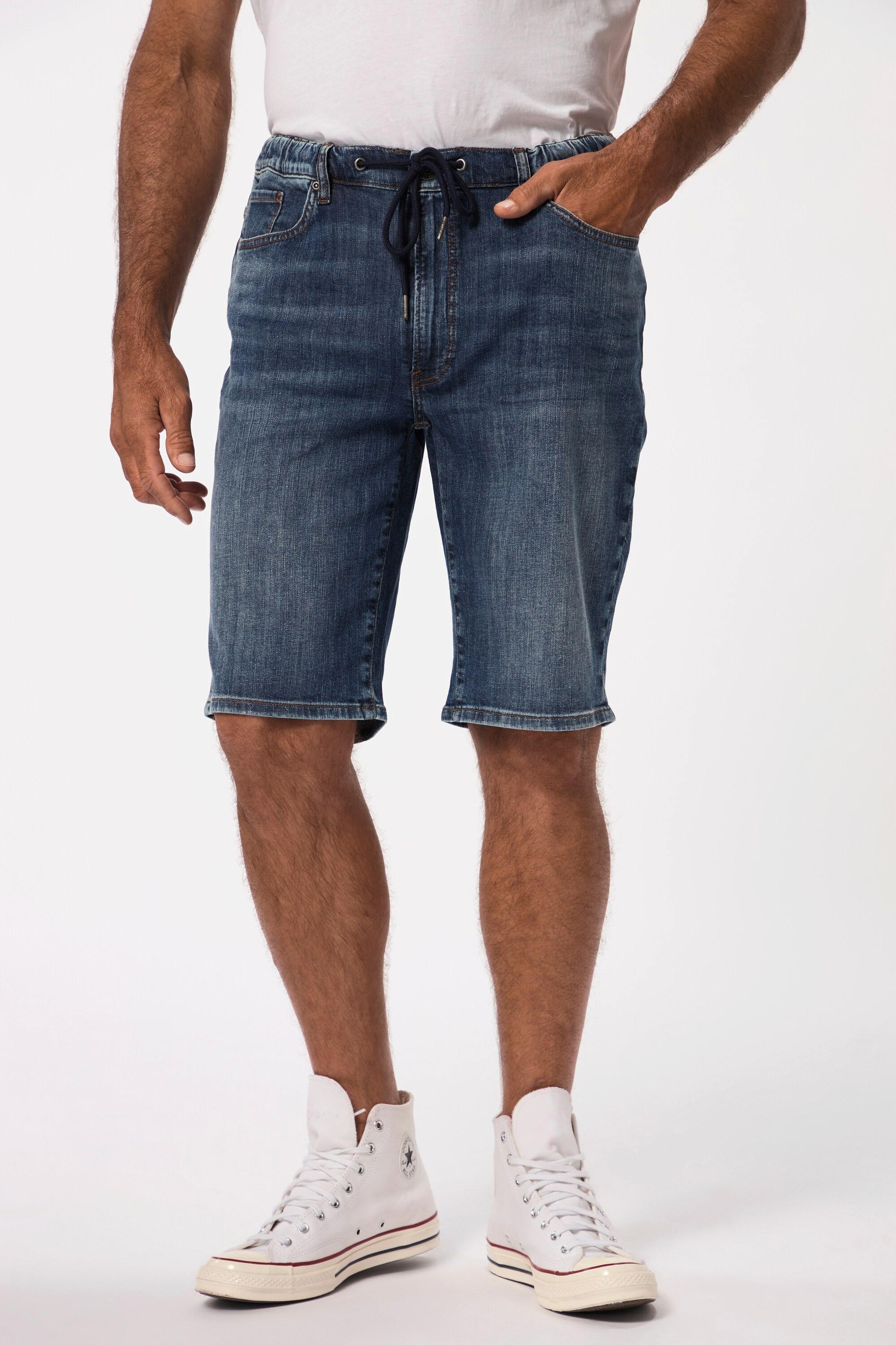 JP1880  Bermuda di jeans leggeri dal taglio dritto e moderno con cintura intera, fino alla tg 8XL 