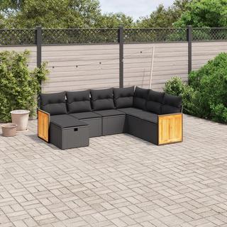 VidaXL set divano da giardino Polirattan  