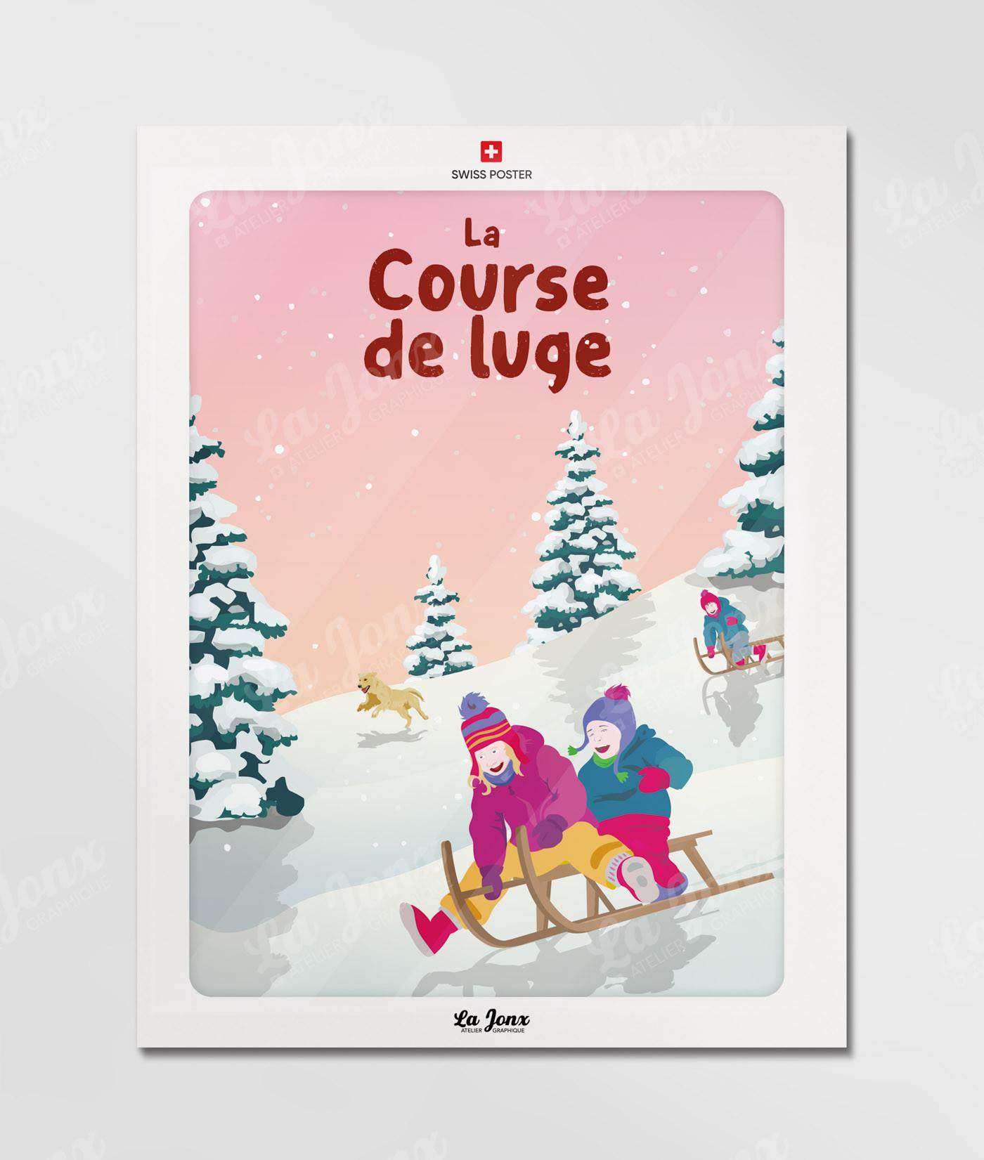 La-Jonx Poster Course de luge  