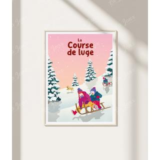 La-Jonx Poster Course de luge  