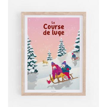 Course de luge - Poster