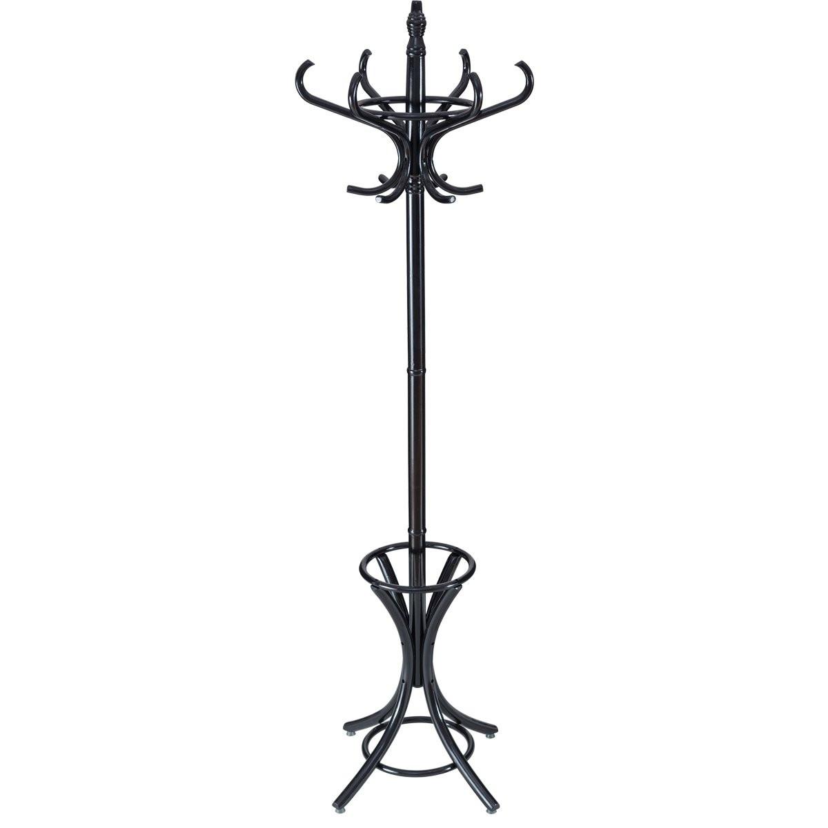 Northio Porte-manteau porte-manteau porte-veste avec porte-parapluie 12 patères-noir  