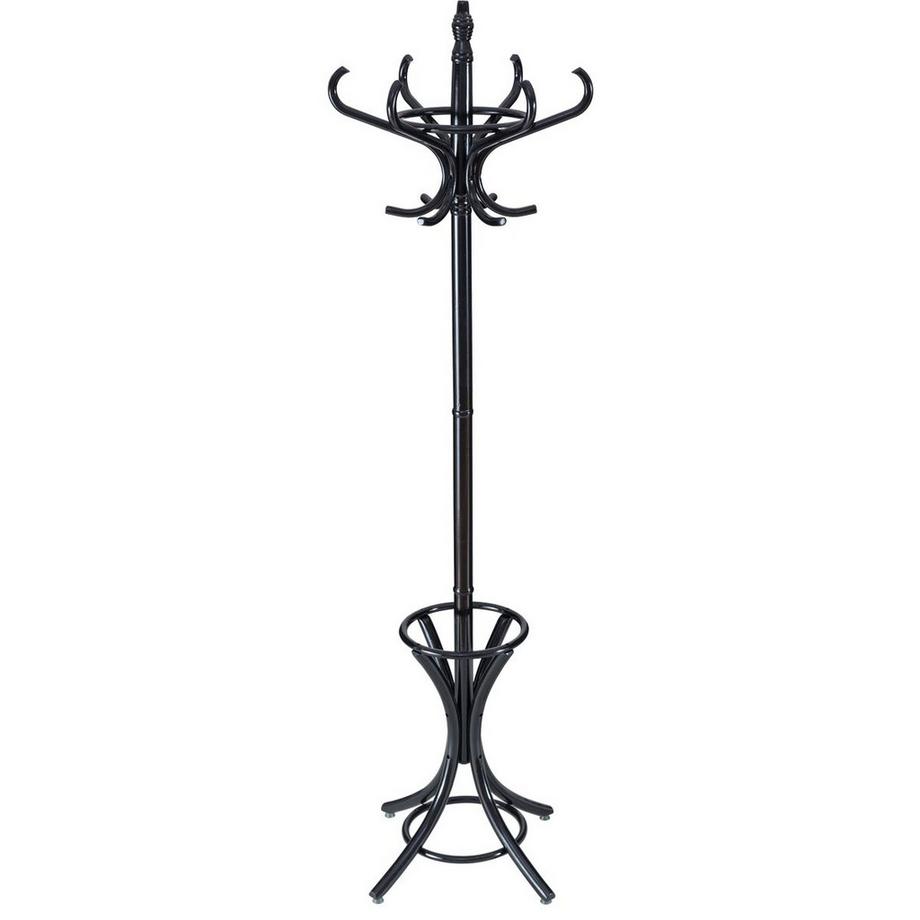 Northio Appendiabiti appendiabiti portagiacche con portaombrelli 12 ganci appendiabiti-nero  