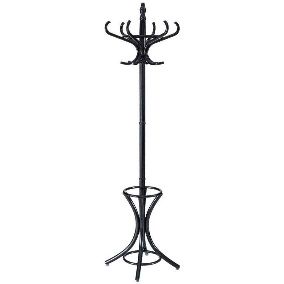 Northio Appendiabiti appendiabiti portagiacche con portaombrelli 12 ganci appendiabiti-nero  