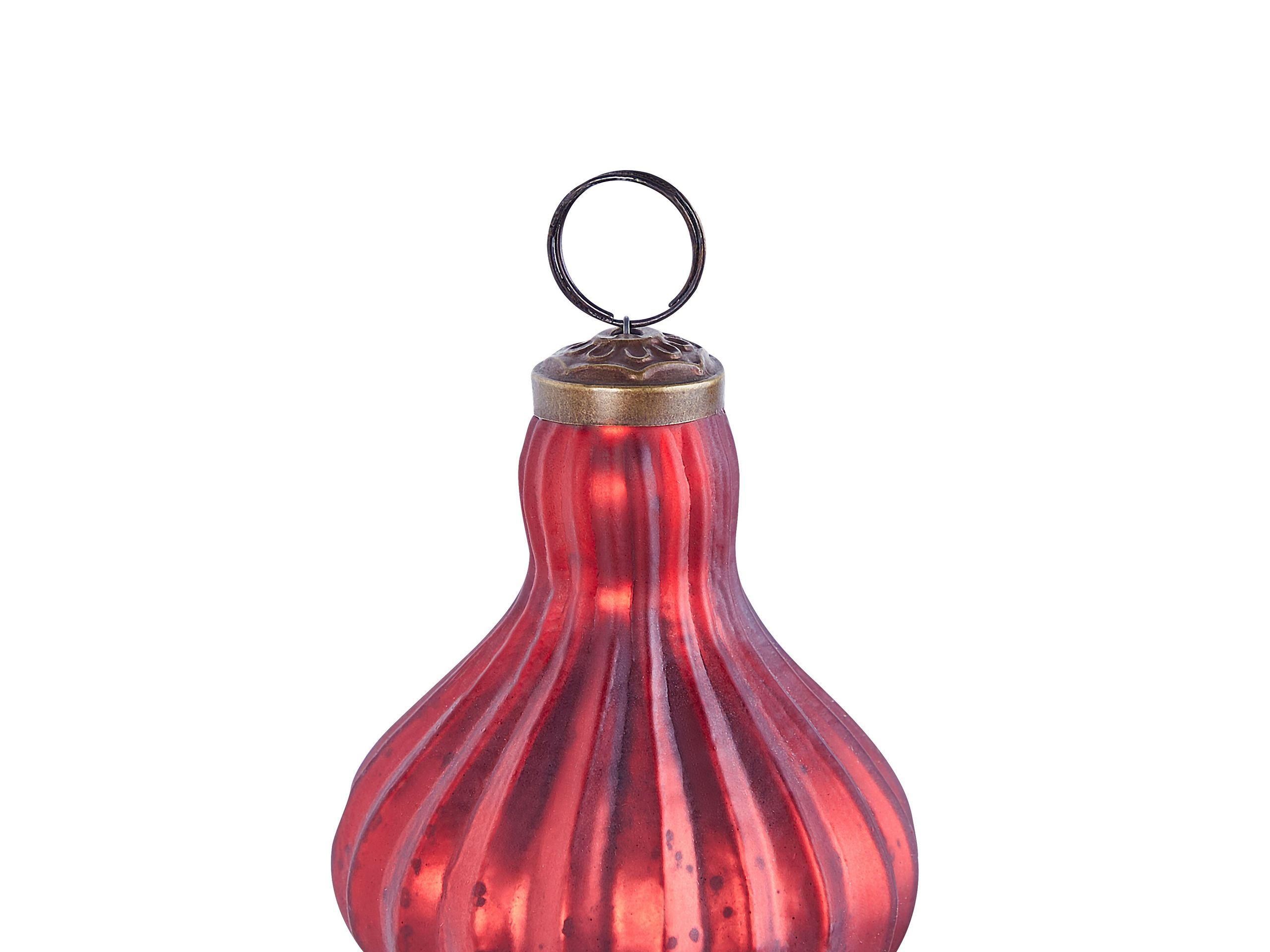 Beliani Lot de 8 boules en Verre Rustique BRILLANT  