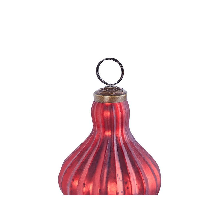 Beliani Lot de 8 boules en Verre Rustique BRILLANT  