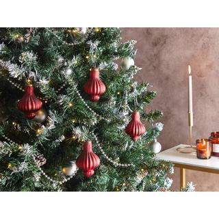 Beliani Lot de 8 boules en Verre Rustique BRILLANT  