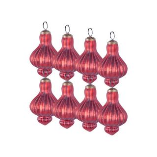 Beliani Lot de 8 boules en Verre Rustique BRILLANT  