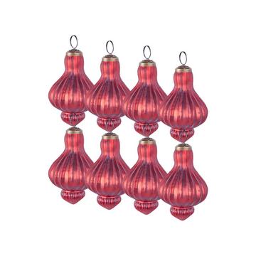 Lot de 8 boules en Verre Rustique BRILLANT