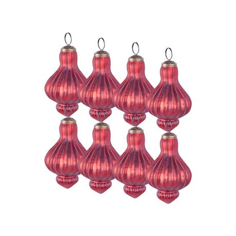 Beliani Lot de 8 boules en Verre Rustique BRILLANT  