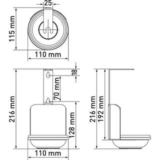 diaqua  Portascopino rotondo INOX 