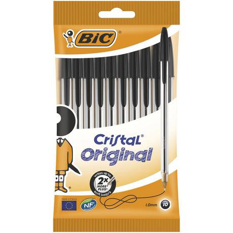 BiC  BIC 830864 stylo à bille Noir Moyen 10 pièce(s) 